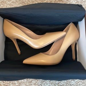 Italian Leather Jeneba Barrie Pointed Toe Heels